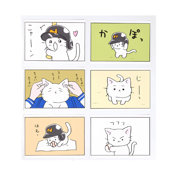 【猫ピッチャー】ポストカードセット（ニャーン・1セット）